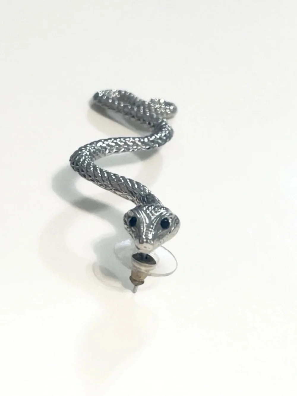 silver winding SNAKE serpent Pin Brooch